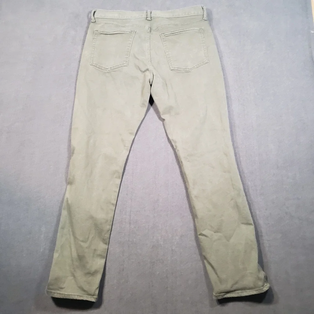 Gap Slim GapFlex Pants Mens 32x30 Olive Green Chino Stretch Five-Pocket